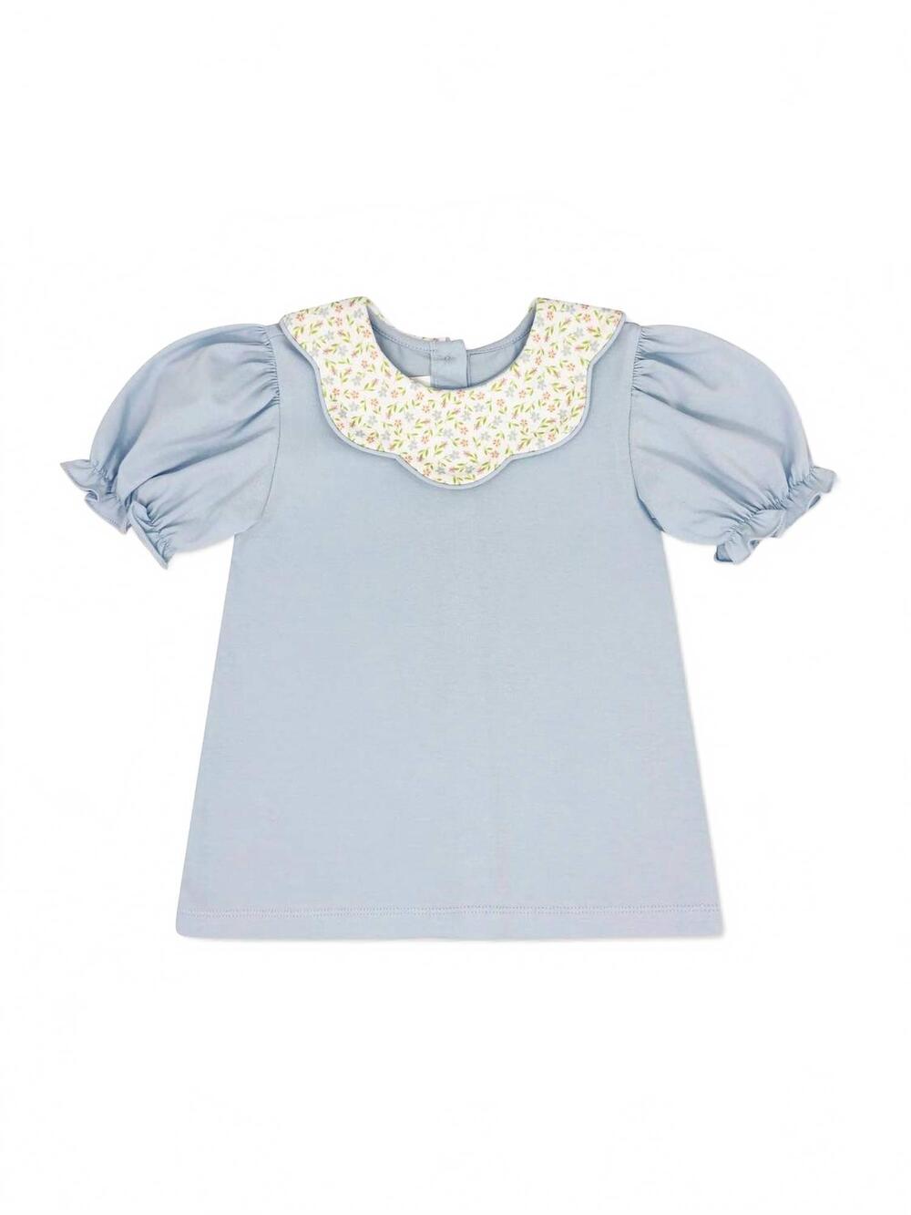 NEW SET FASHIONS kids' scarlett blouse in bluffton blue